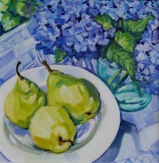 Summer-Pears---Oil-on-Canvass(14x14)